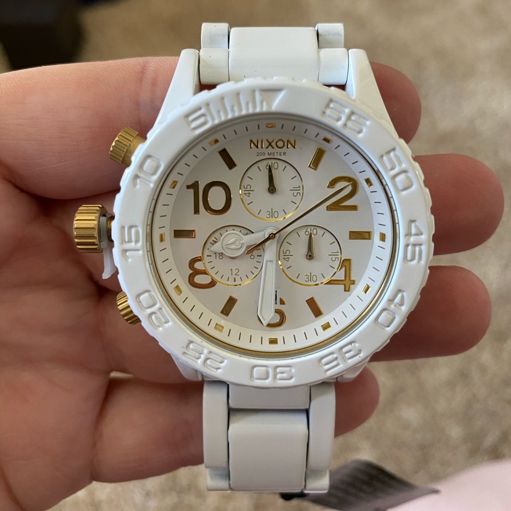 Nixon 42-20 Chrono All White / Gold